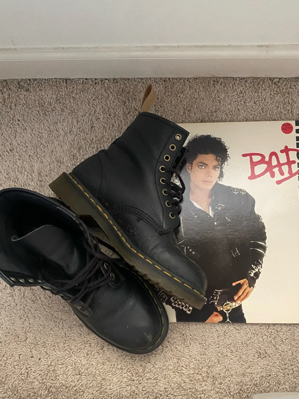 Dr. Martens Black Leather Lace-Up Boots